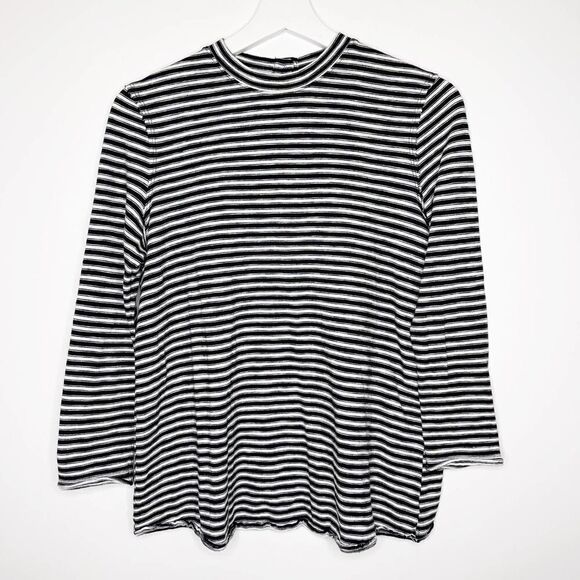 Free People Tops - FREE PEOPLE Mod Stripe Open Back Blouse 